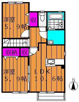 2階の間取り図