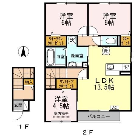 2階の間取り図