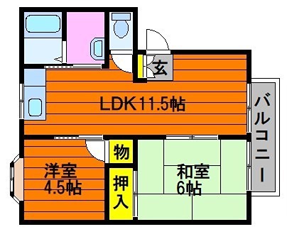 2階の間取り図