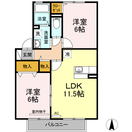 2階の間取り図