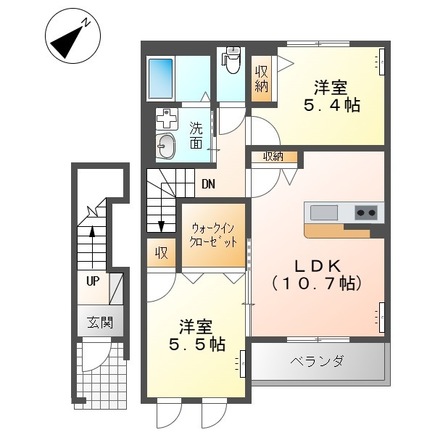 2階の間取り図