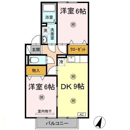 2階の間取り図