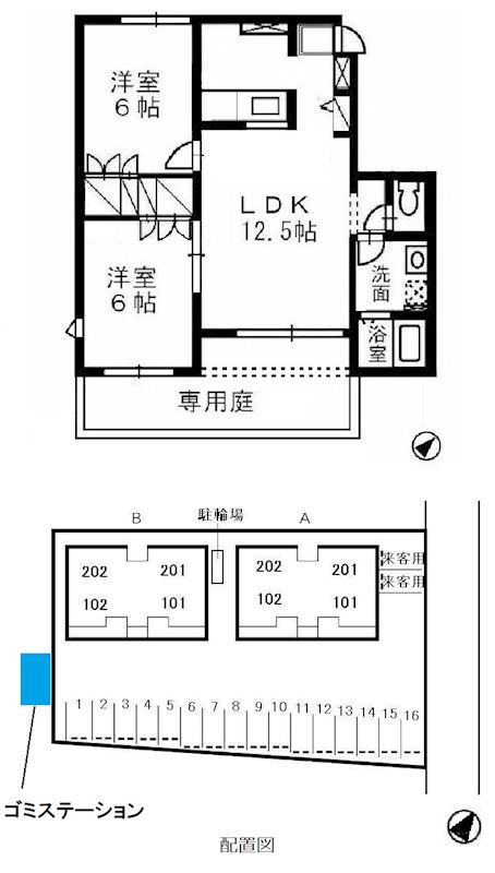 1階の間取り図