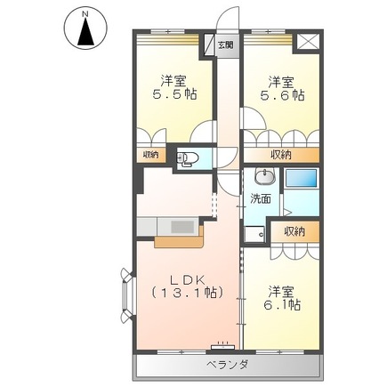2階の間取り図