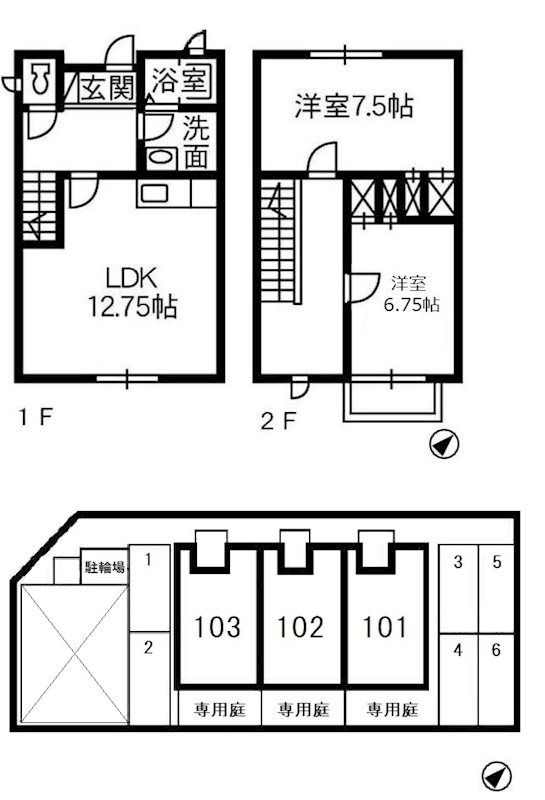 1階の間取り図