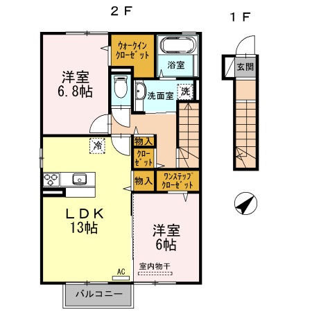 2階の間取り図