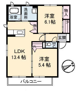 2階の間取り図