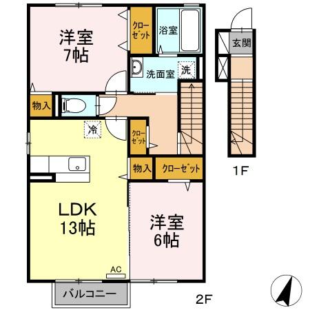 2階の間取り図