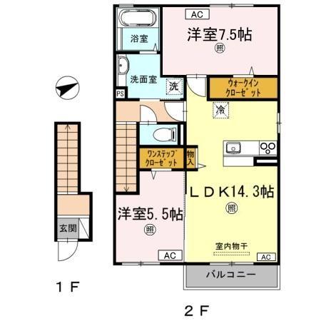 2階の間取り図