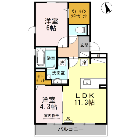 2階の間取り図
