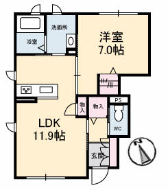 1階の間取り図