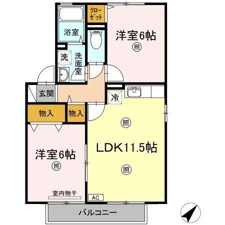 2階の間取り図