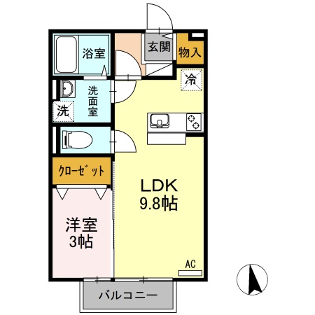 2階の間取り図