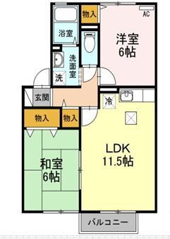 2階の間取り図