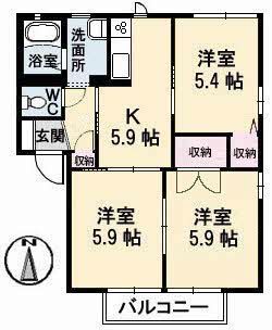 2階の間取り図