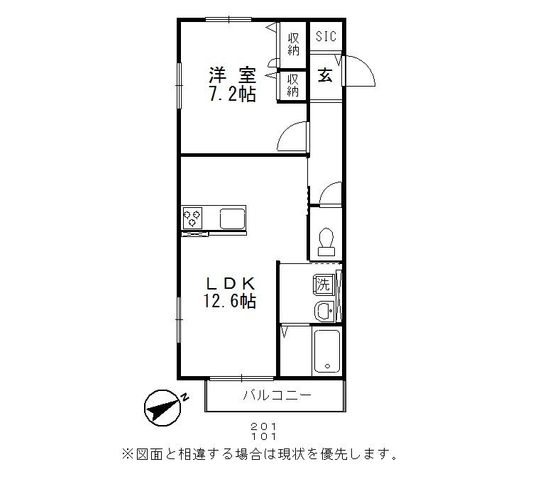 1階の間取り図