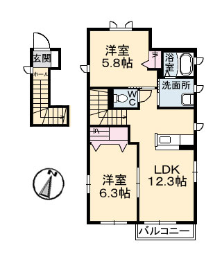 2階の間取り図
