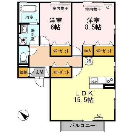 2階の間取り図