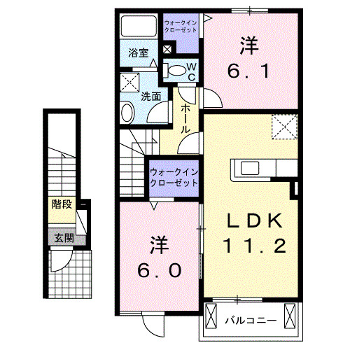 2階の間取り図