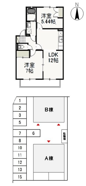 2階の間取り図