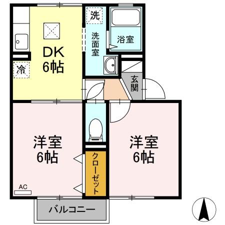 2階の間取り図