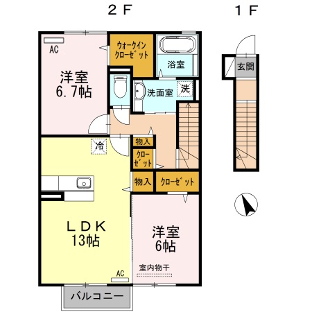 2階の間取り図