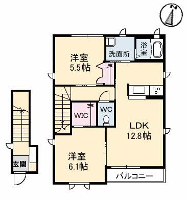 2階の間取り図