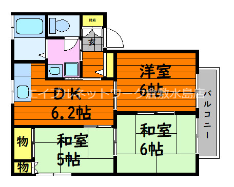 2階の間取り図