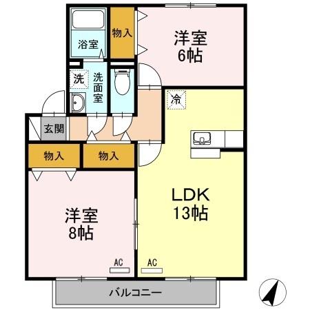 2階の間取り図