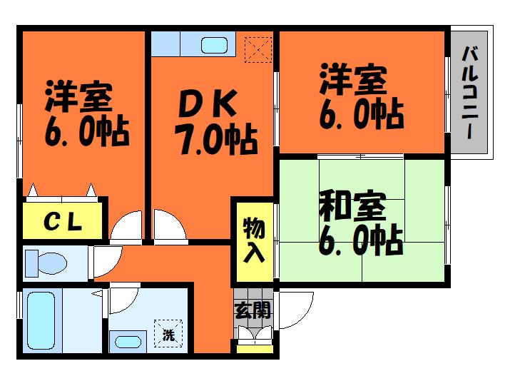 2階の間取り図