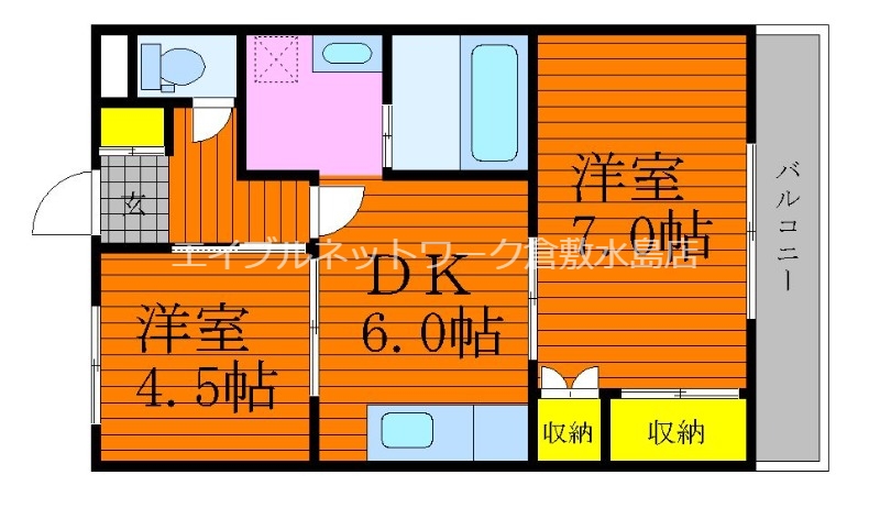 2階の間取り図