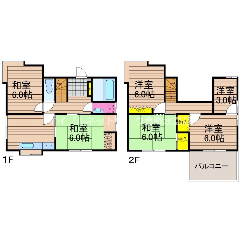 -階の間取り図