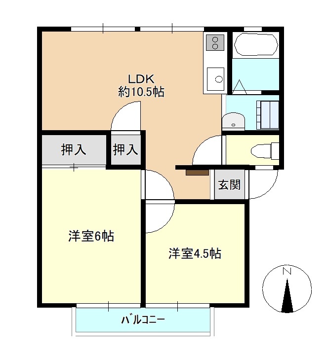 2階の間取り図