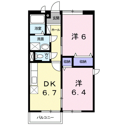 2階の間取り図