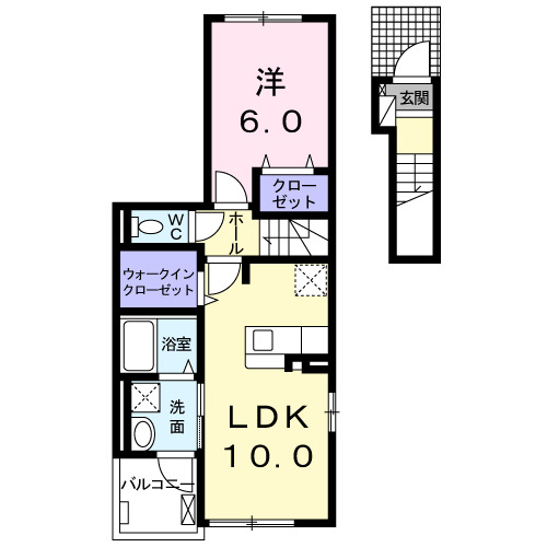 2階の間取り図
