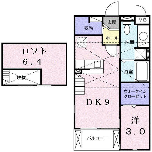 2階の間取り図