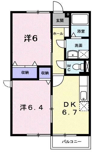 2階の間取り図