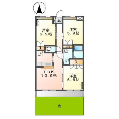1階の間取り図