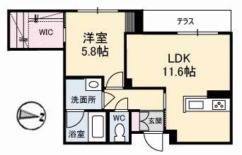 1階の間取り図