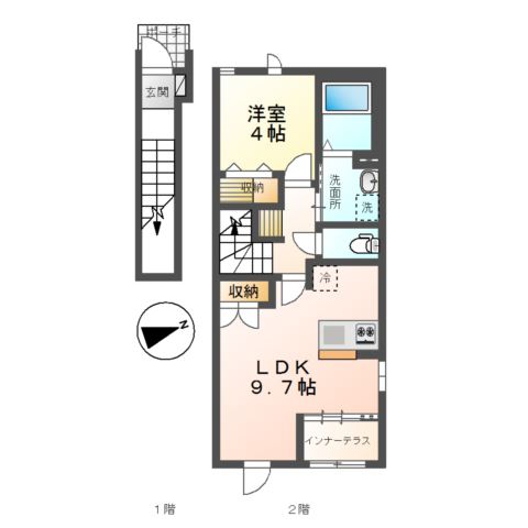 2階の間取り図