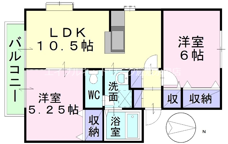 2階の間取り図