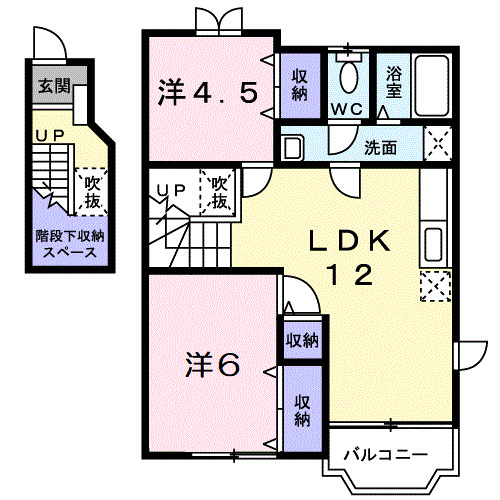 2階の間取り図