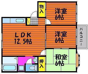 2階の間取り図