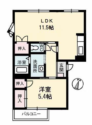 1階の間取り図