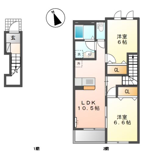2階の間取り図