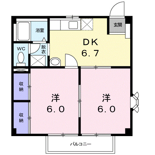 2階の間取り図