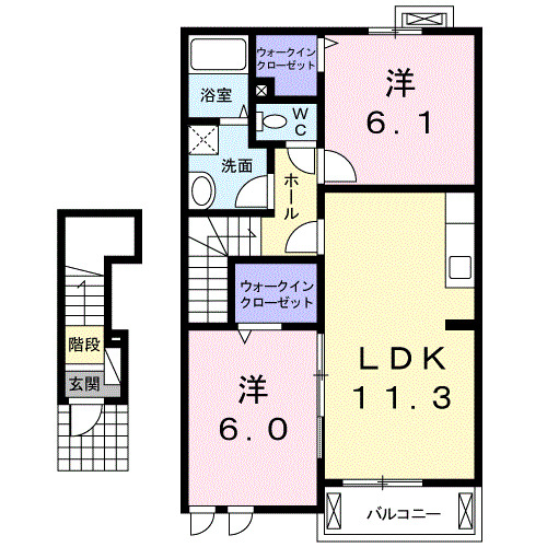 2階の間取り図