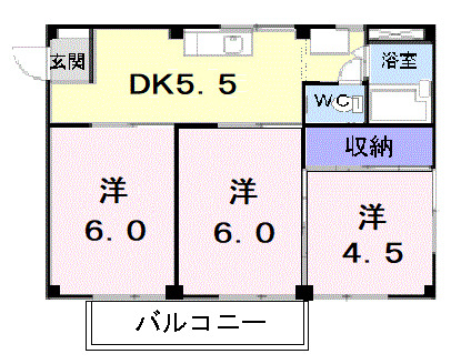 2階の間取り図