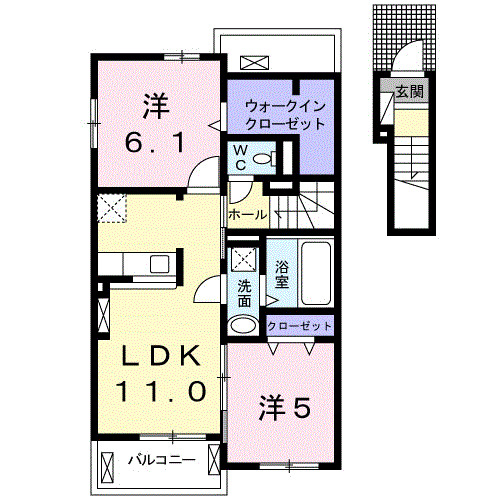 2階の間取り図