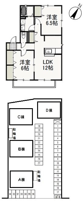 2階の間取り図